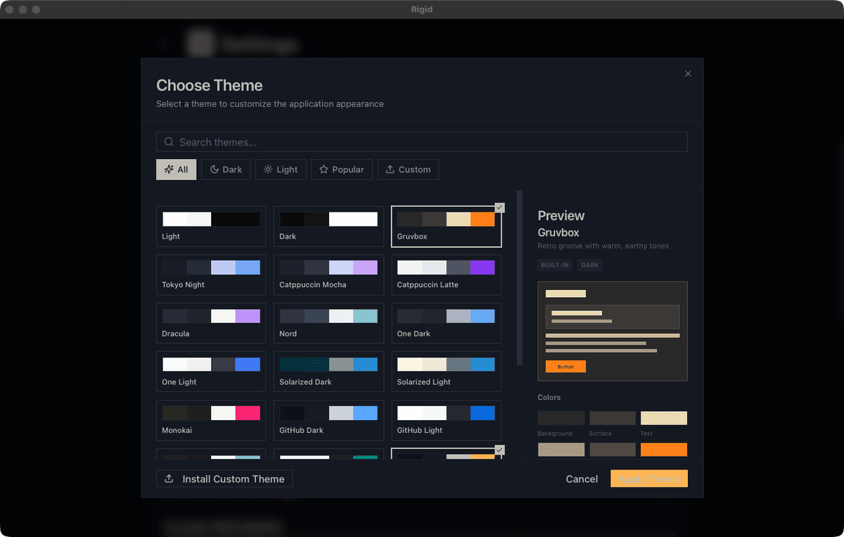 Theme picker