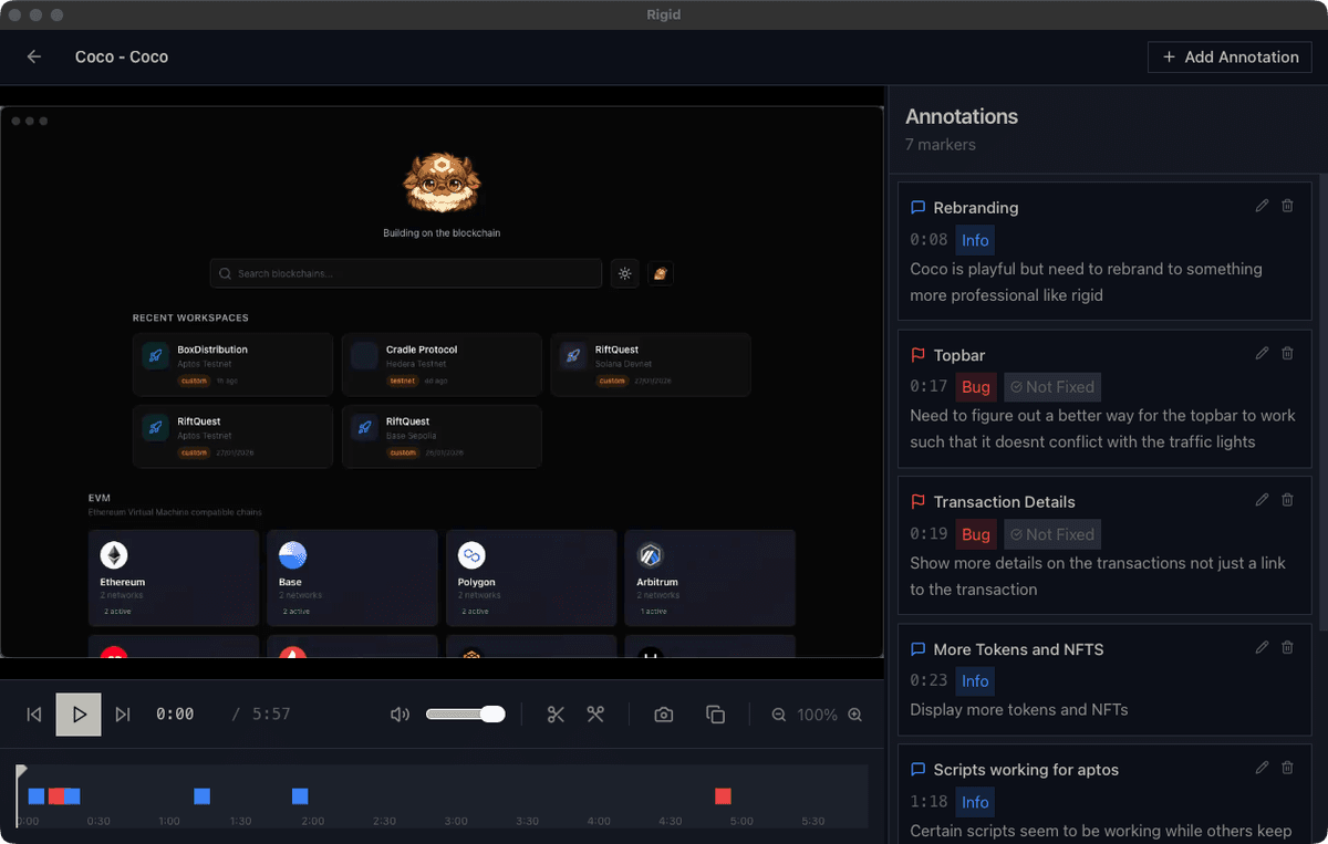 Video annotation editor